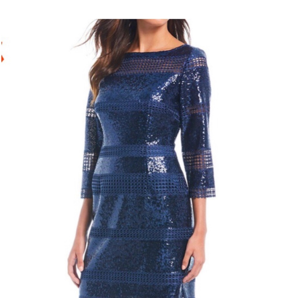 Alex Marie NWT Blue Sequin Dress Size 8